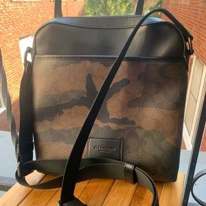 Camouflage coach messenger bag